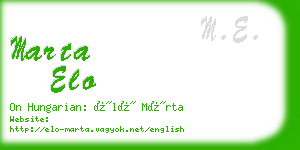 marta elo business card